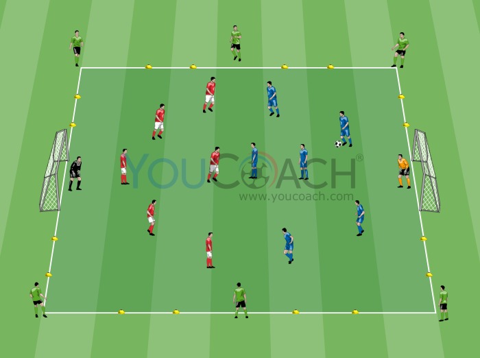 U10s game for passing and support play - Small-sided Games