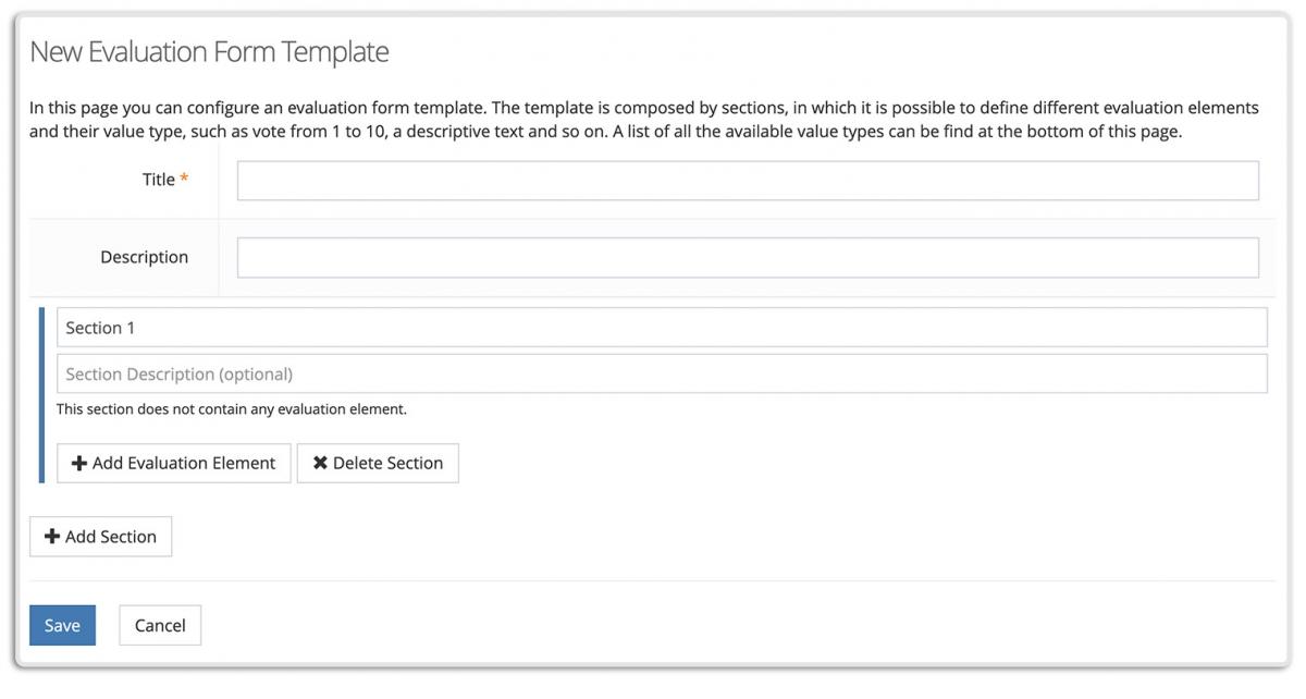 Evaluation form template